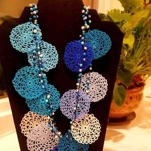 Hand made crochet necklace